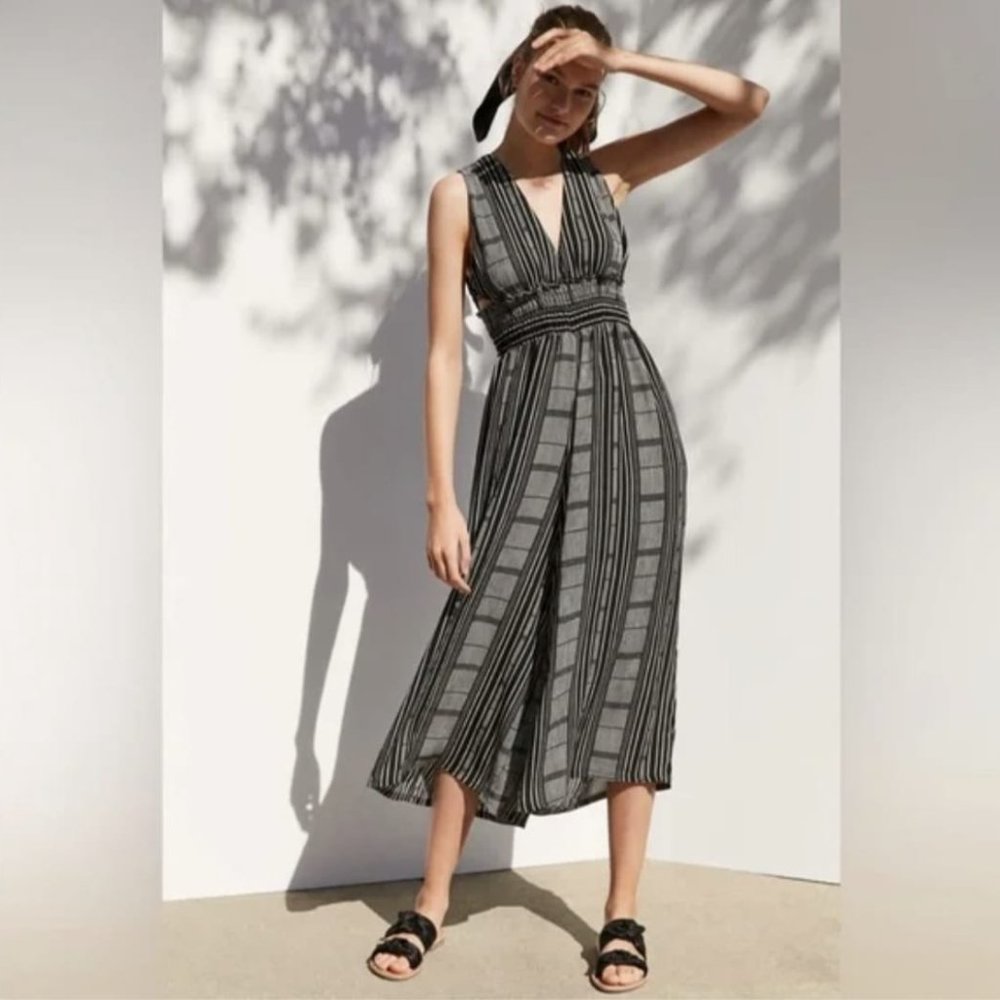 Wide Leg Stripped Jumpsuit